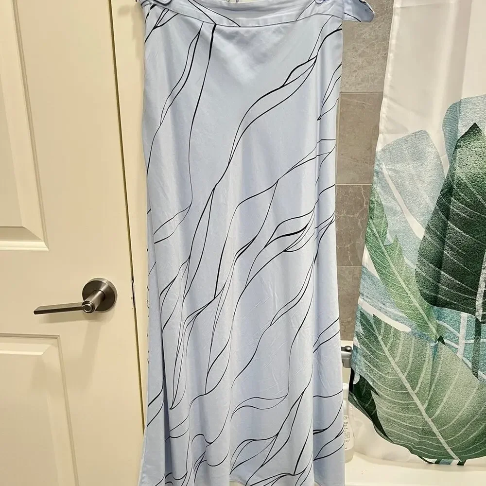 [Like New] EQUIPMENT Printed washed silk-blend midi skirt original $383